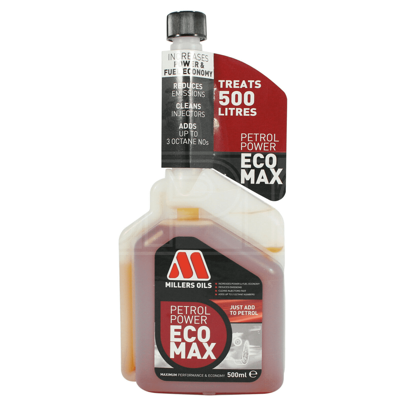 Millers Petrol Power Ecomax Octane Booster 500ml - Abarth Tuning